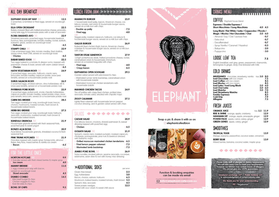 Menu preview