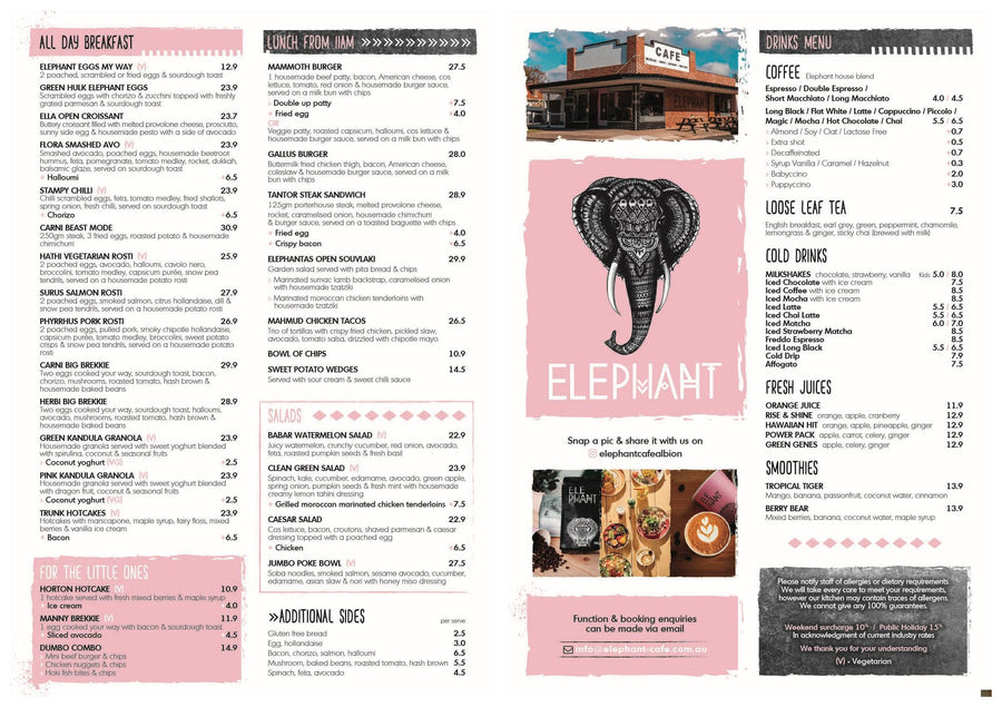 Menu preview
